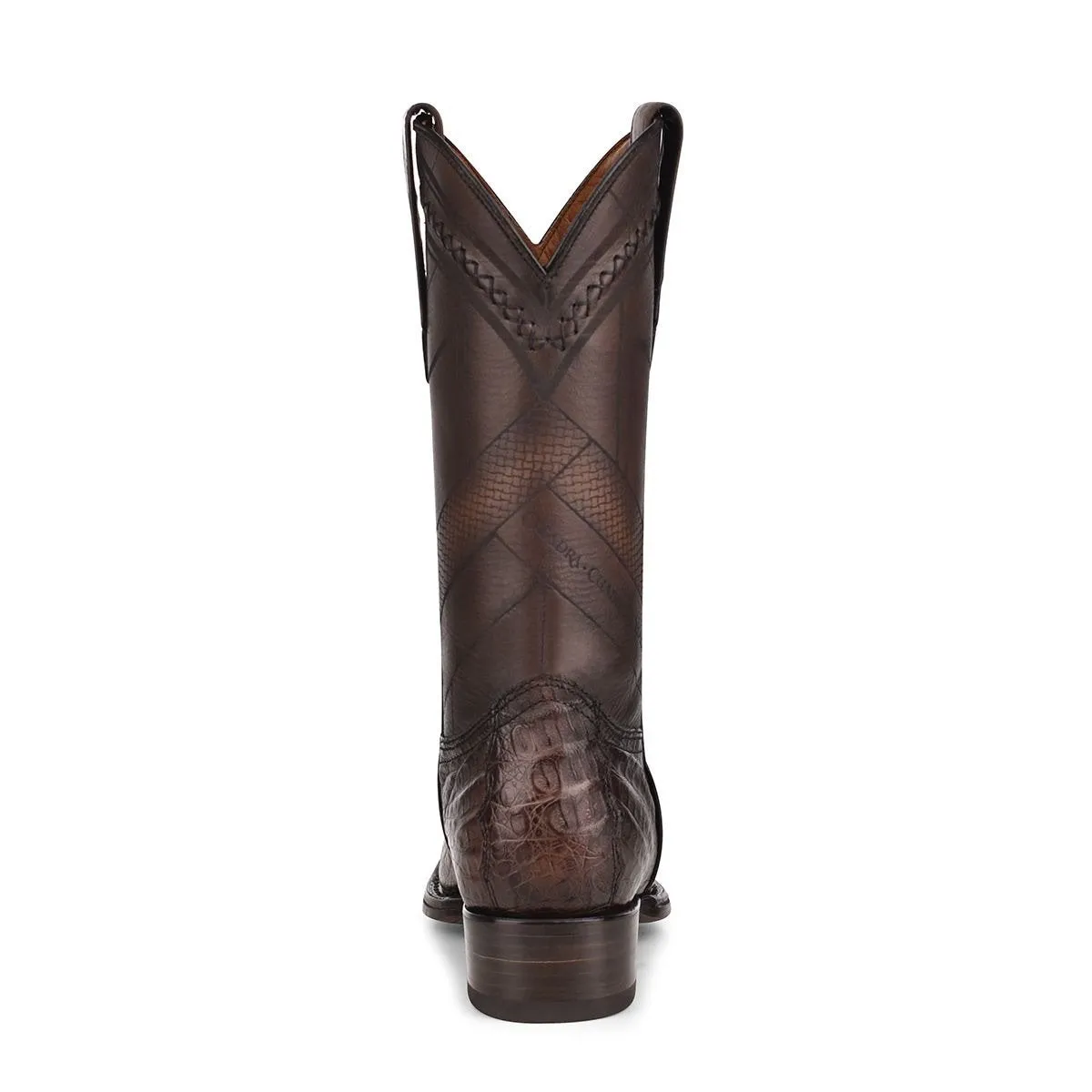 1B2FFY - Cuadra chocolate dress cowboy caiman leather boots for men