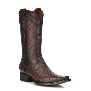 1B2FFY - Cuadra chocolate dress cowboy caiman leather boots for men