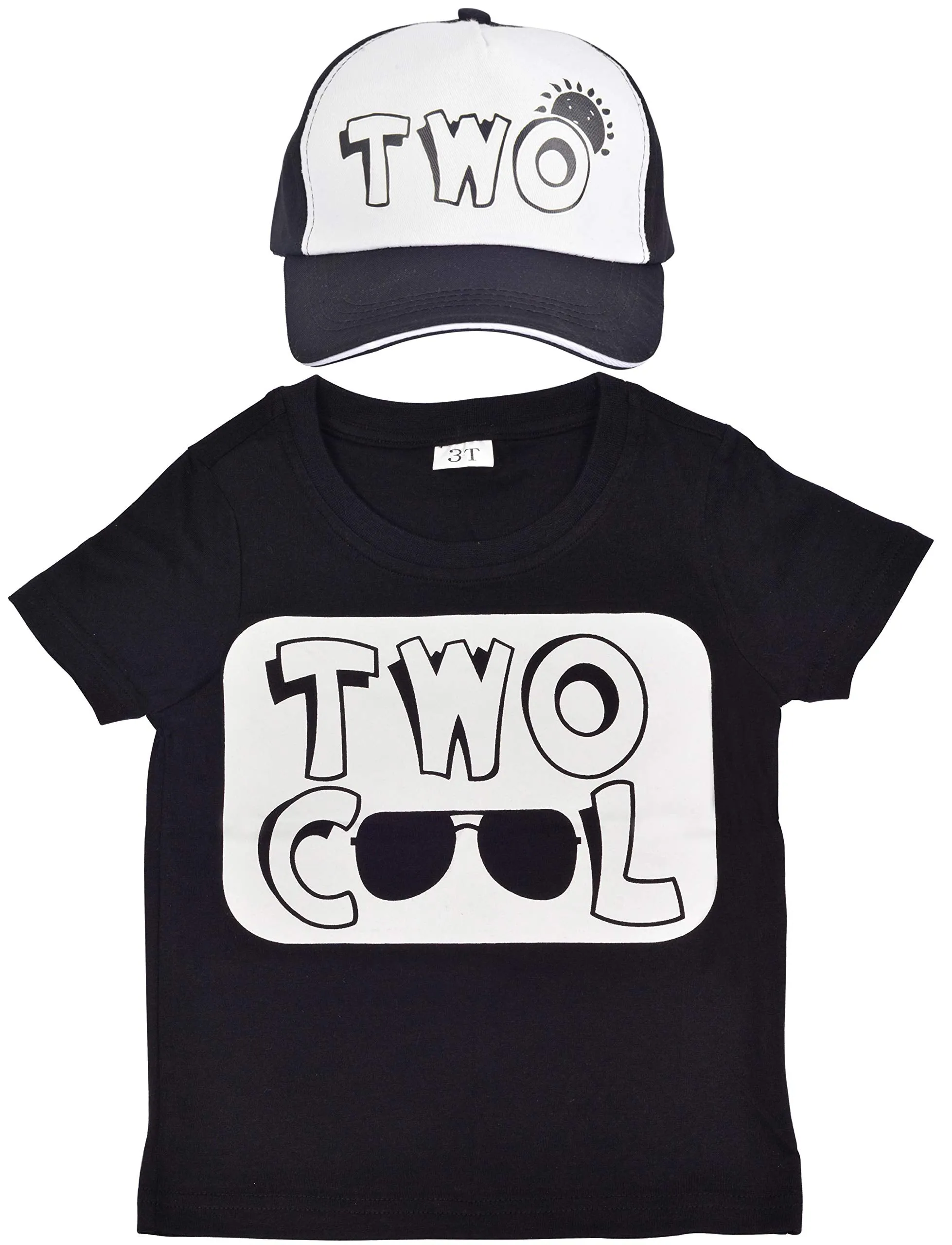 2nd Birthday T shirt and Hat, Two Cool Birthday Shirt, Trucker Hat for Kids with Two Cool