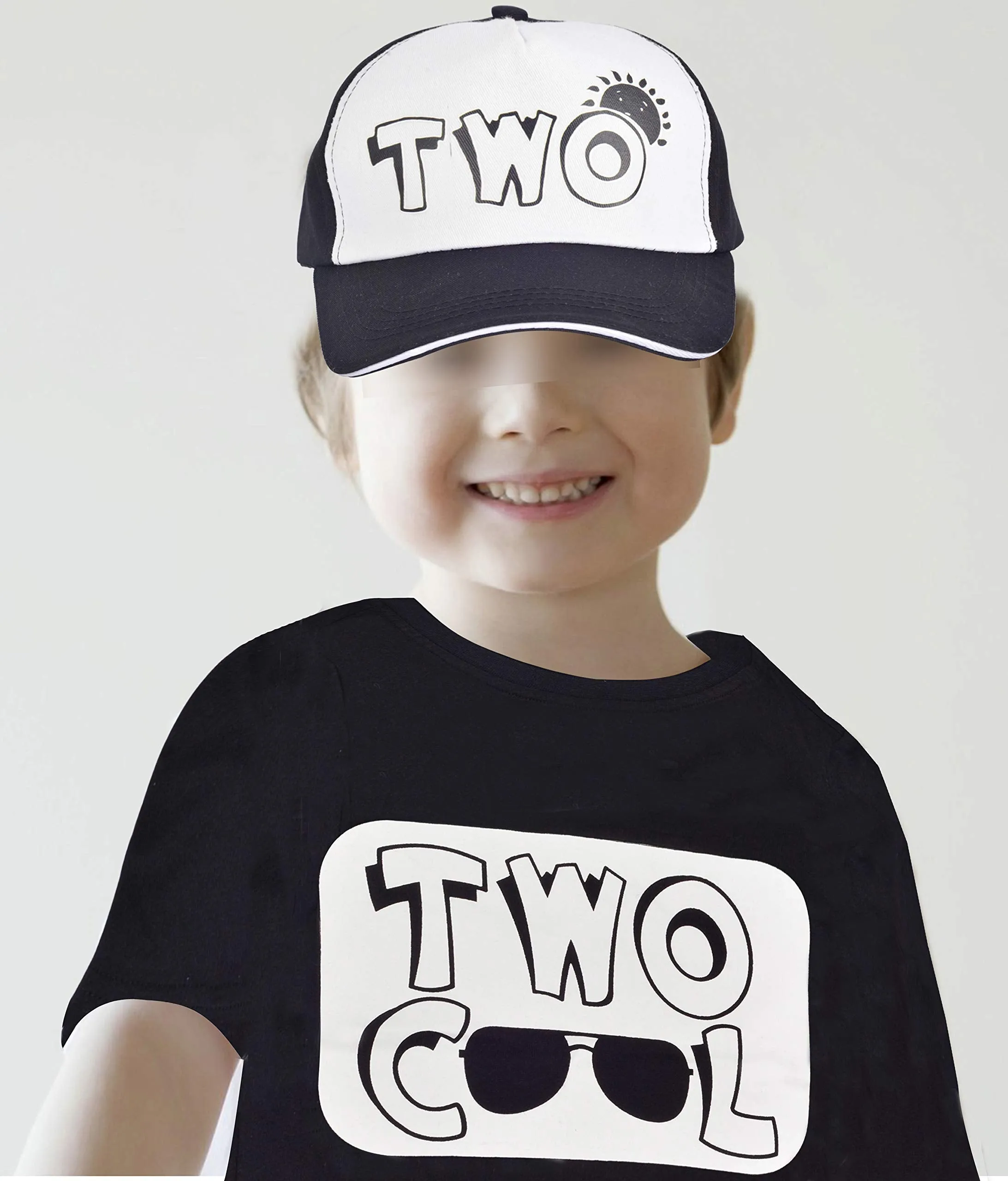 2nd Birthday T shirt and Hat, Two Cool Birthday Shirt, Trucker Hat for Kids with Two Cool