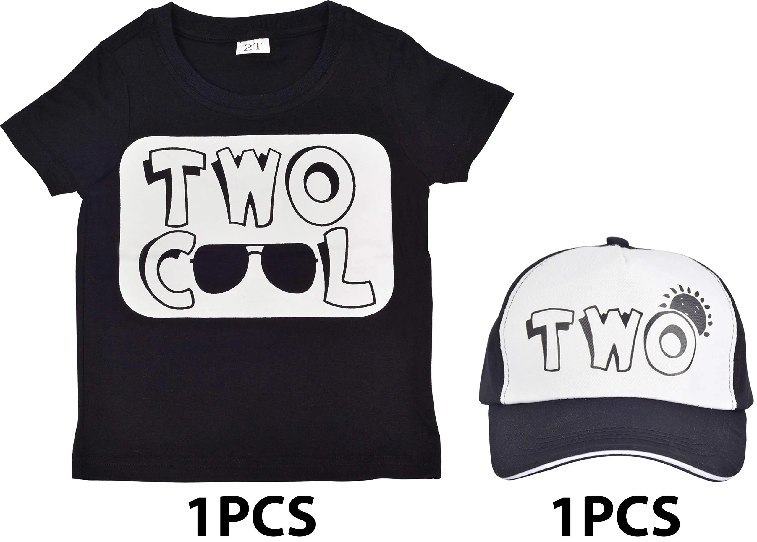 2nd Birthday T shirt and Hat, Two Cool Birthday Shirt, Trucker Hat for Kids with Two Cool