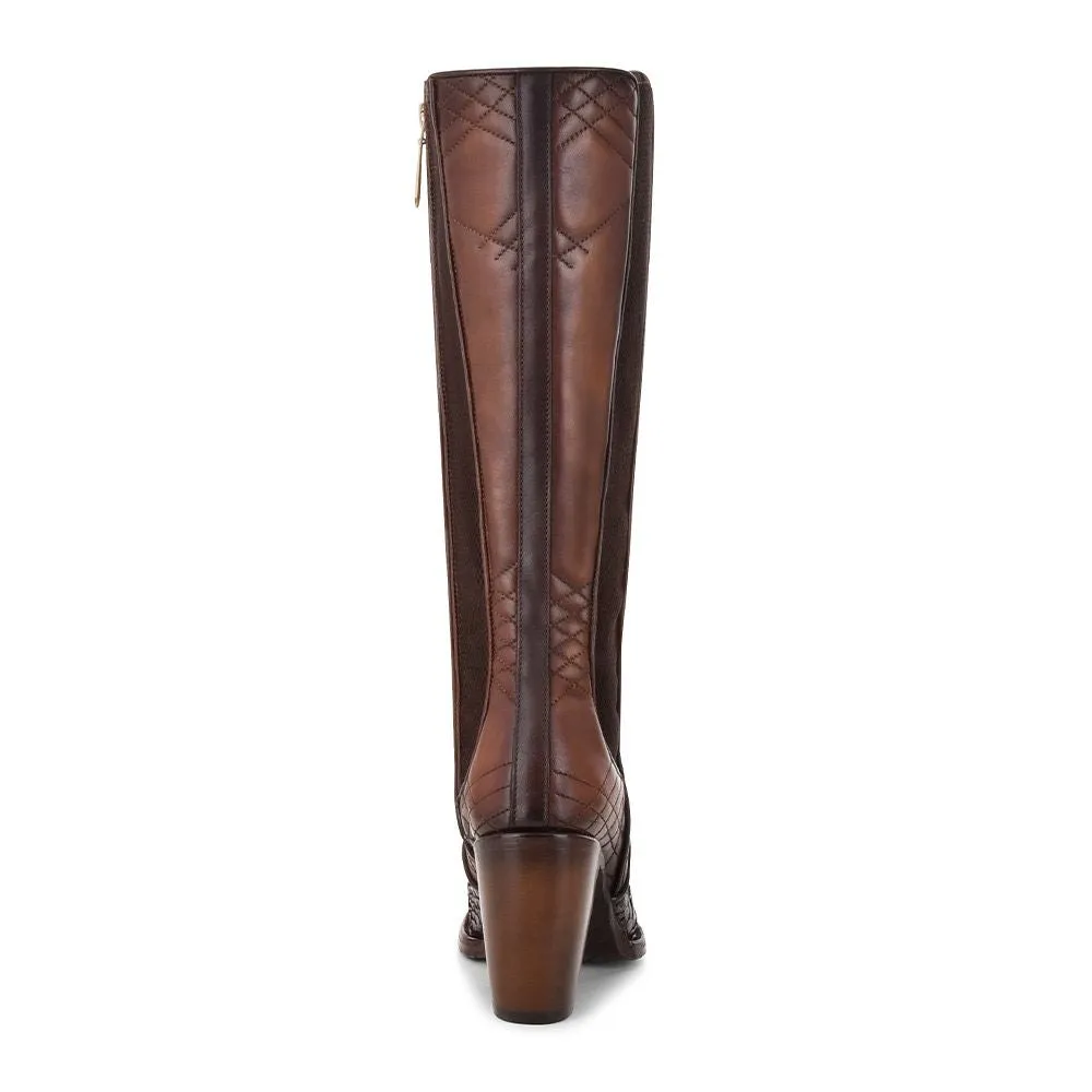 3F66PH - Cuadra brown fashion Paris Texas python leather boots for men