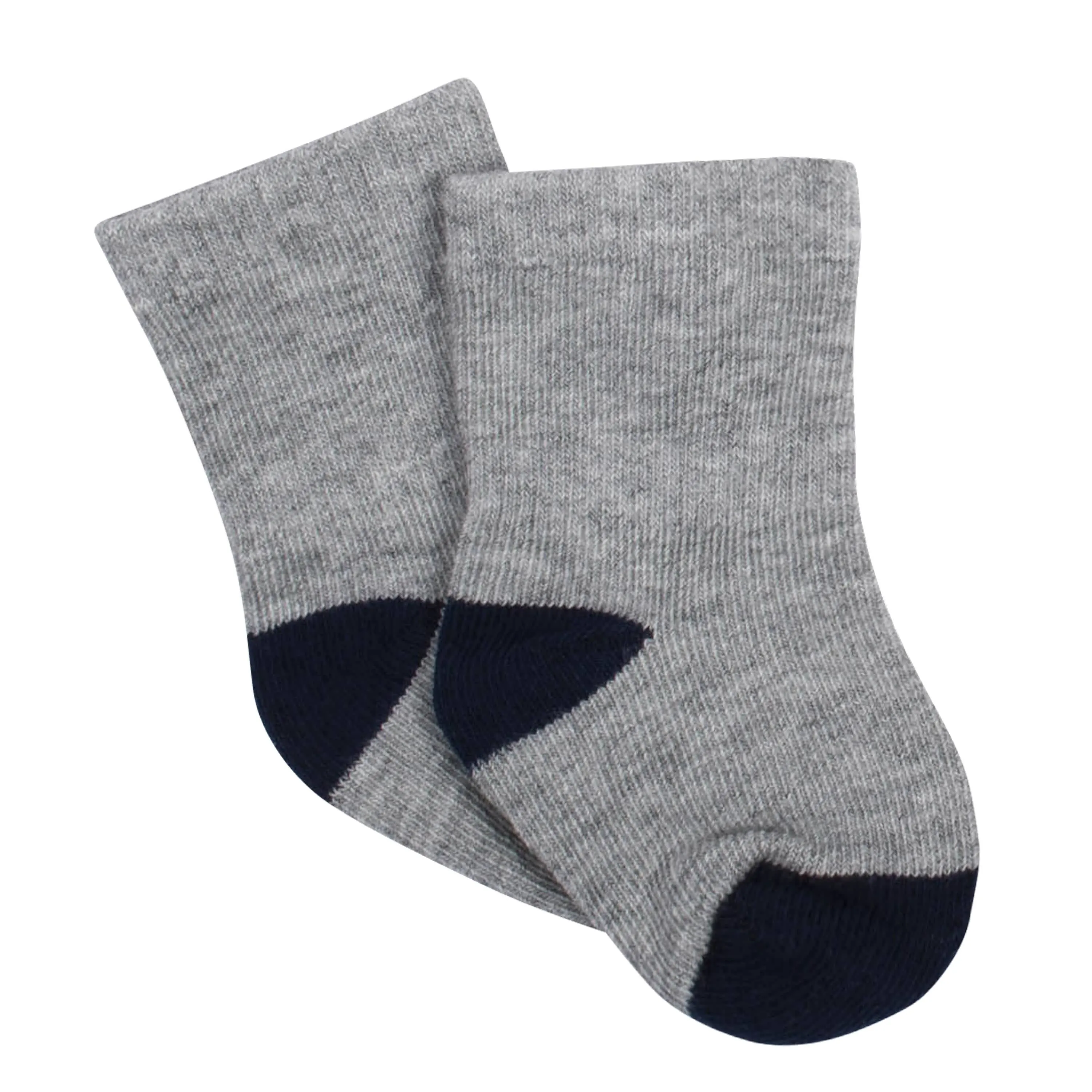 6-Pack Baby Boys Raccoon Jersey Crew Wiggle-Proof™ Socks