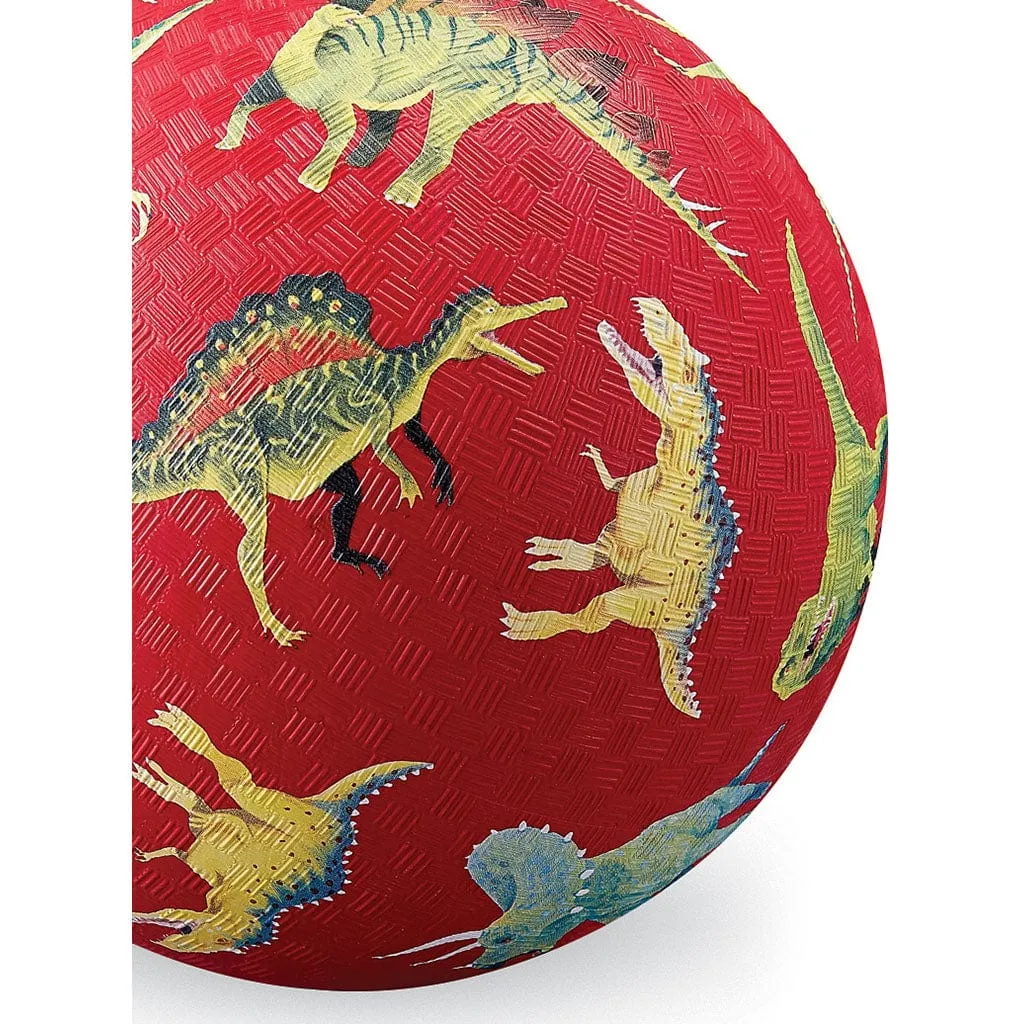 7" Playground Ball - Dinosaurs Red