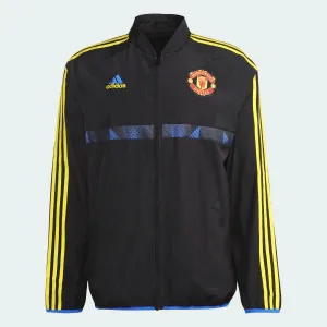 Adidas 2021-22 Manchester United Icons Woven Jacket - Black-Yellow-Royal