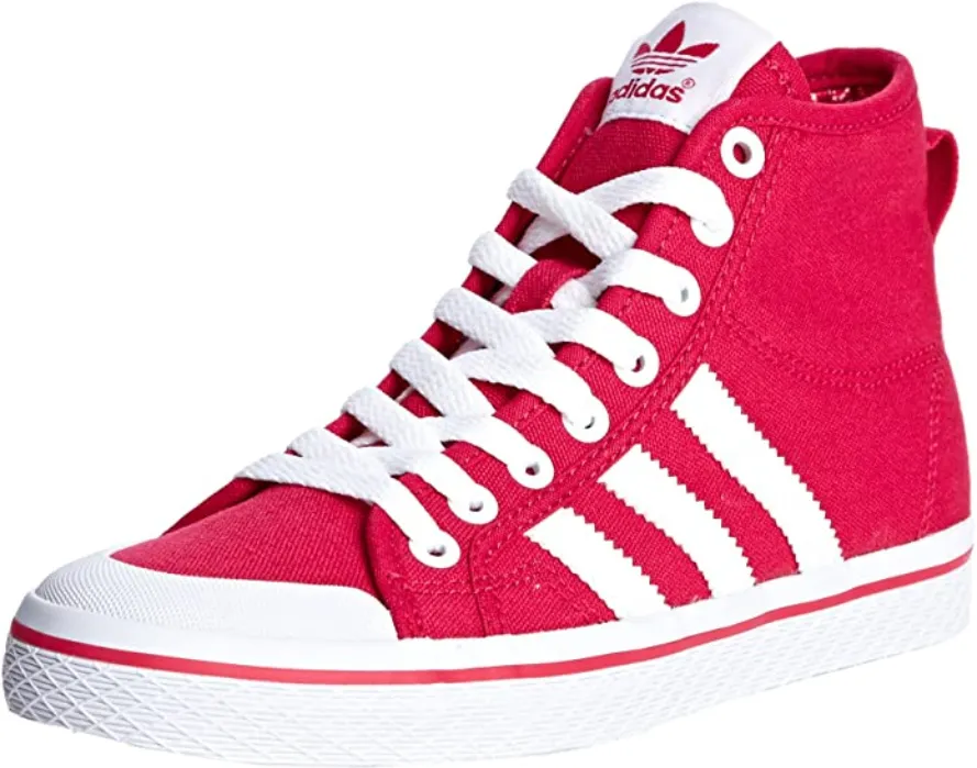 Adidas Originals sneakers alta in canvas da adulti  Honey Stripes Mid W D65881 rosso