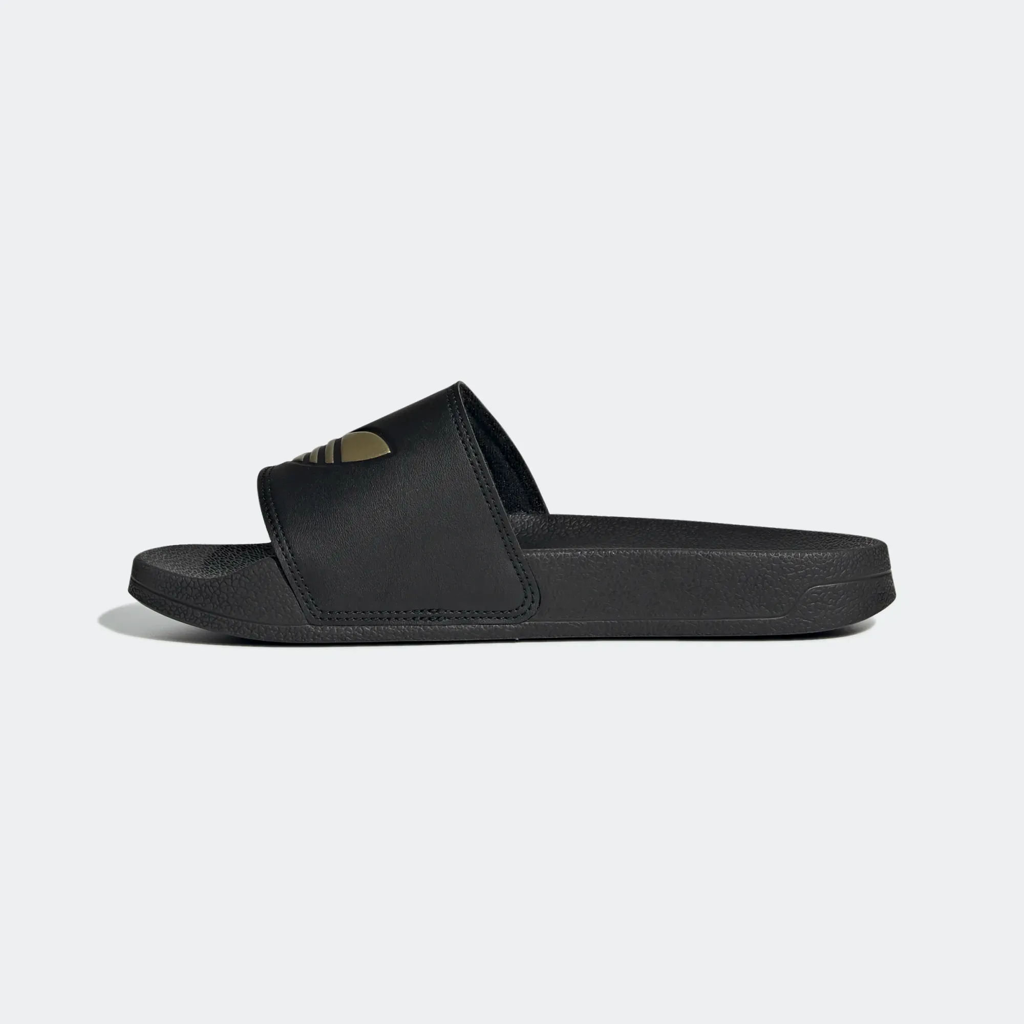 Adidas Women's Adilette Lite Slides - Core Black / Matte Gold