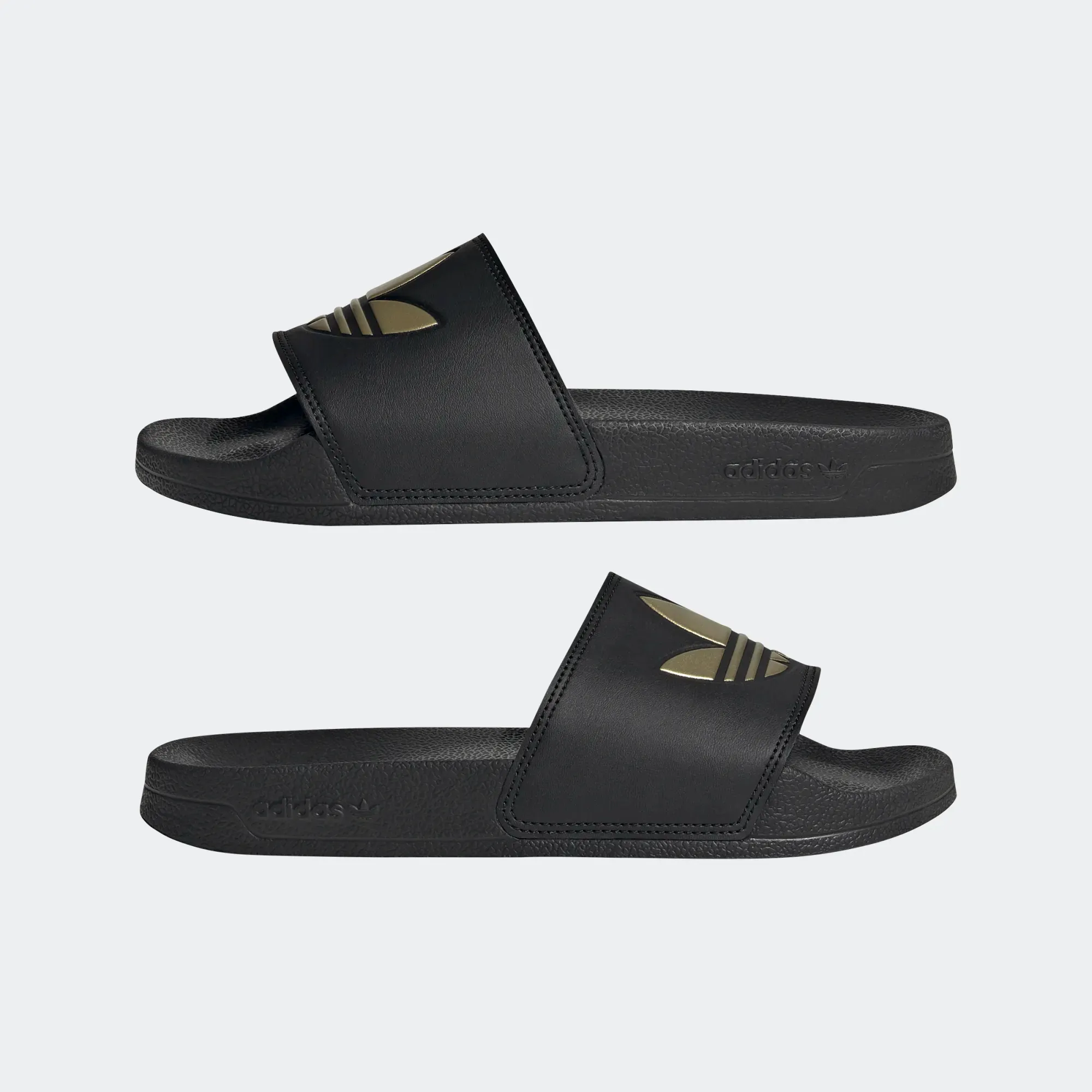 Adidas Women's Adilette Lite Slides - Core Black / Matte Gold