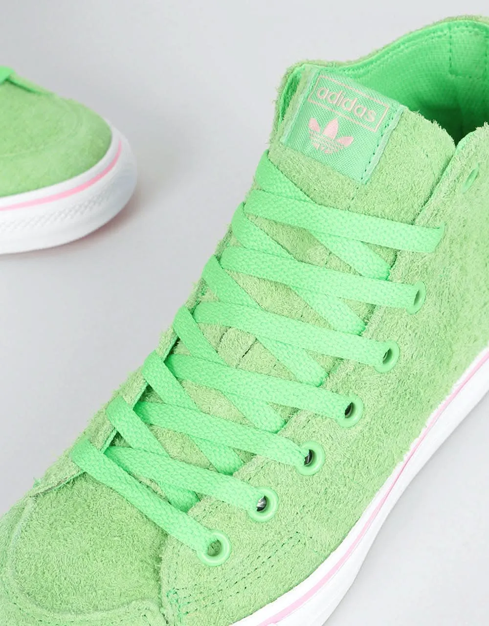 adidas x Na-Kel Nizza Hi RFS Skate Shoes - Spring Green/White/Pink