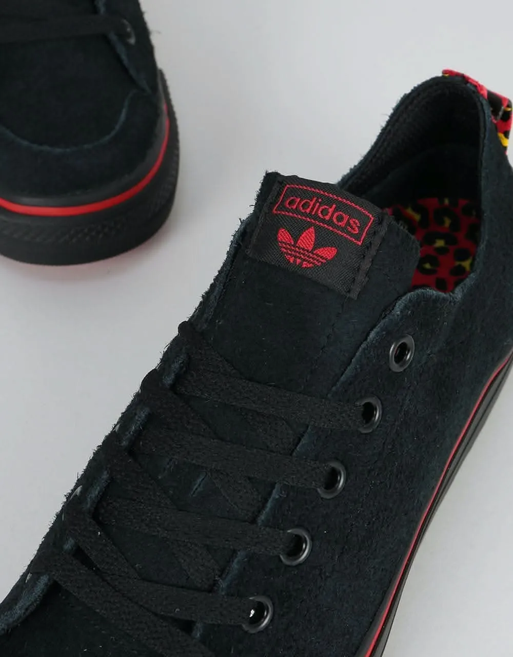 adidas x Na-Kel Nizza RFS Skate Shoes - Black/Scarlet