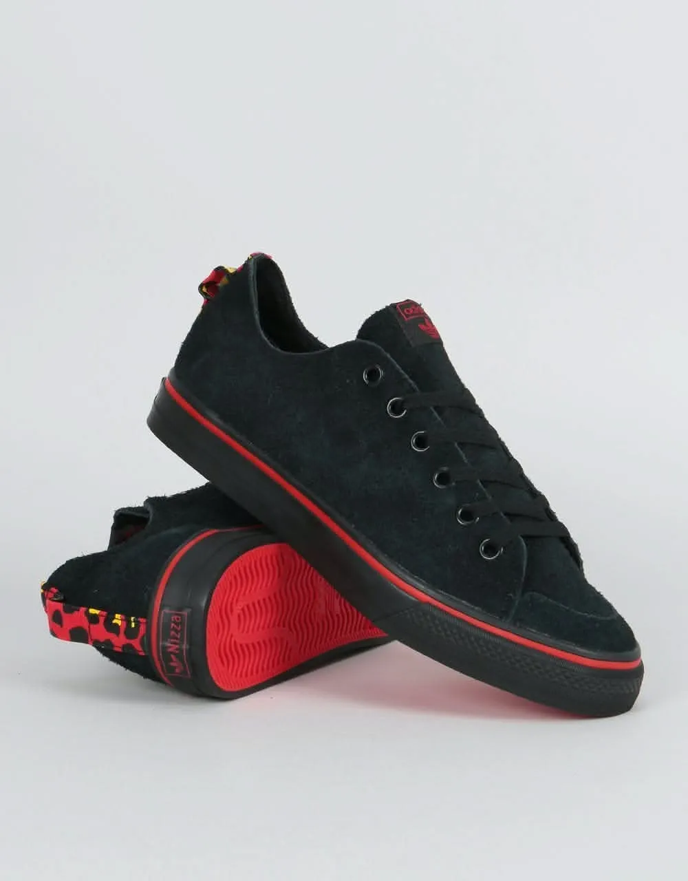 adidas x Na-Kel Nizza RFS Skate Shoes - Black/Scarlet