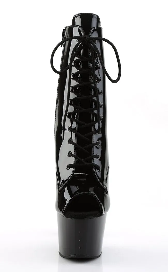 ADORE-1021 Black Patent Ankle Boots