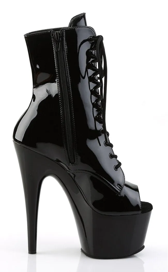 ADORE-1021 Black Patent Ankle Boots