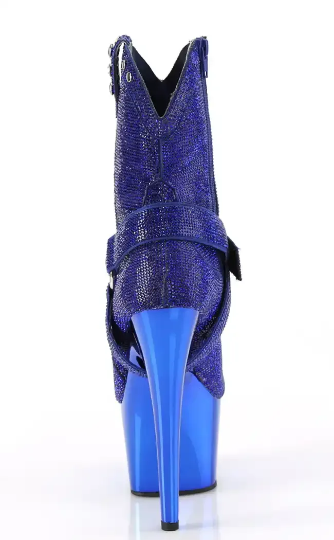 ADORE-1029CHRS Blue Rhinestone Cowboy Boots