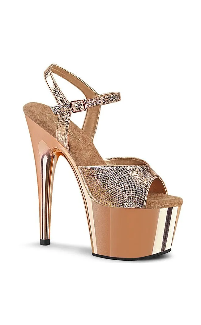 ADORE-709 Rose Gold Metallic Heels