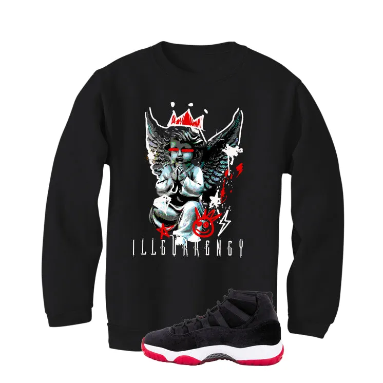 Air Jordan 11 Bred Velvet Black T-Shirt (Graffiti Angel)| illcurrency