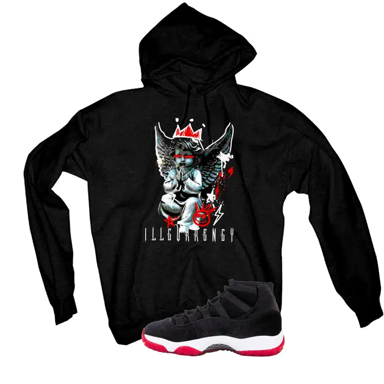 Air Jordan 11 Bred Velvet Black T-Shirt (Graffiti Angel)| illcurrency