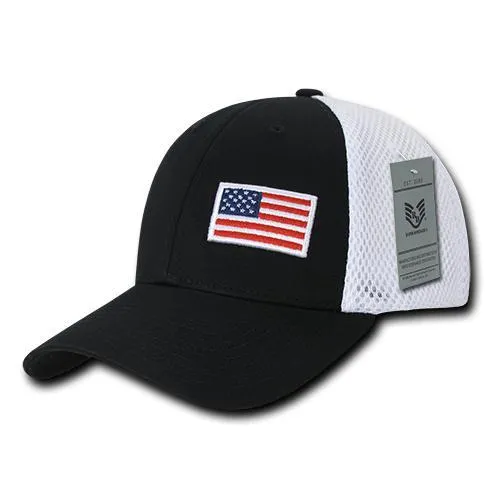 America USA Flag Aero Foam Flex Hats - A08