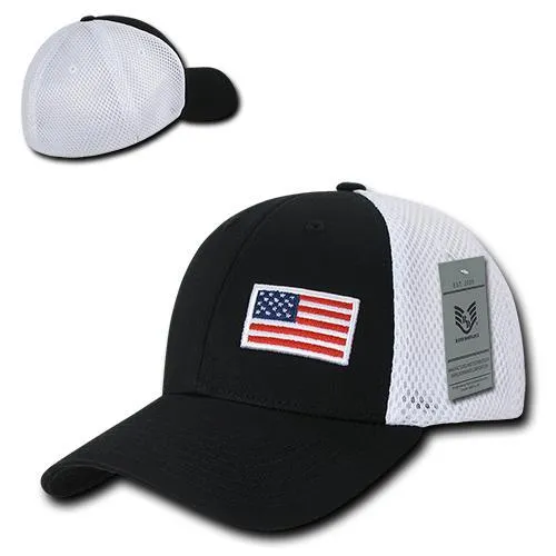 America USA Flag Aero Foam Flex Hats - A08