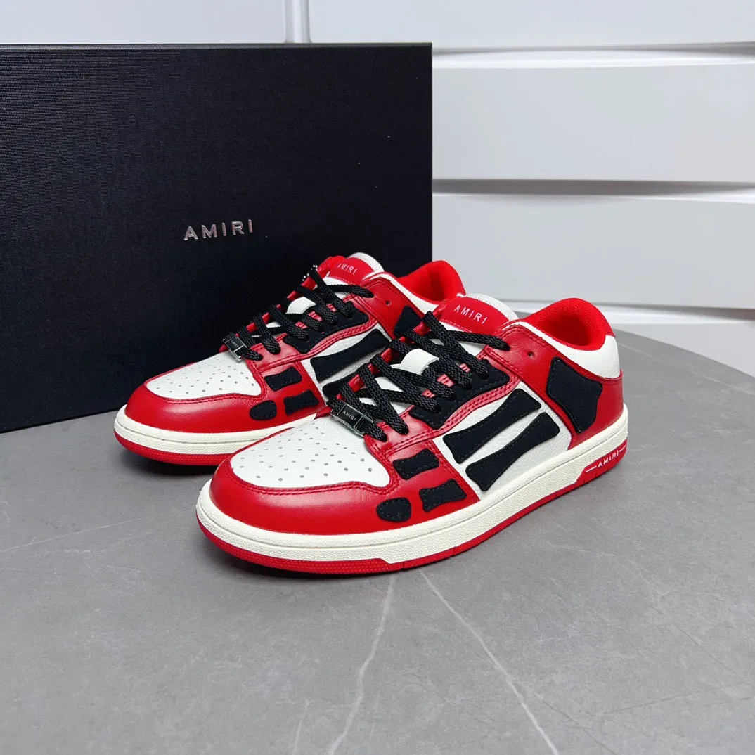 AMR Skel Top Low Red and Black Sneakers-132