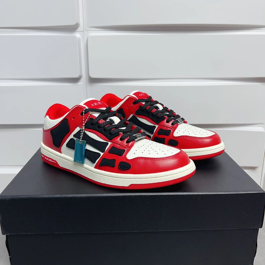 AMR Skel Top Low Red and Black Sneakers-132