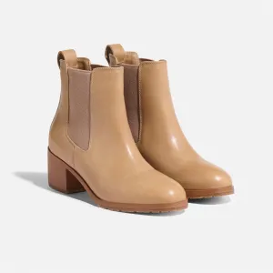 Ana Go-To Heeled Chelsea Boot Almond