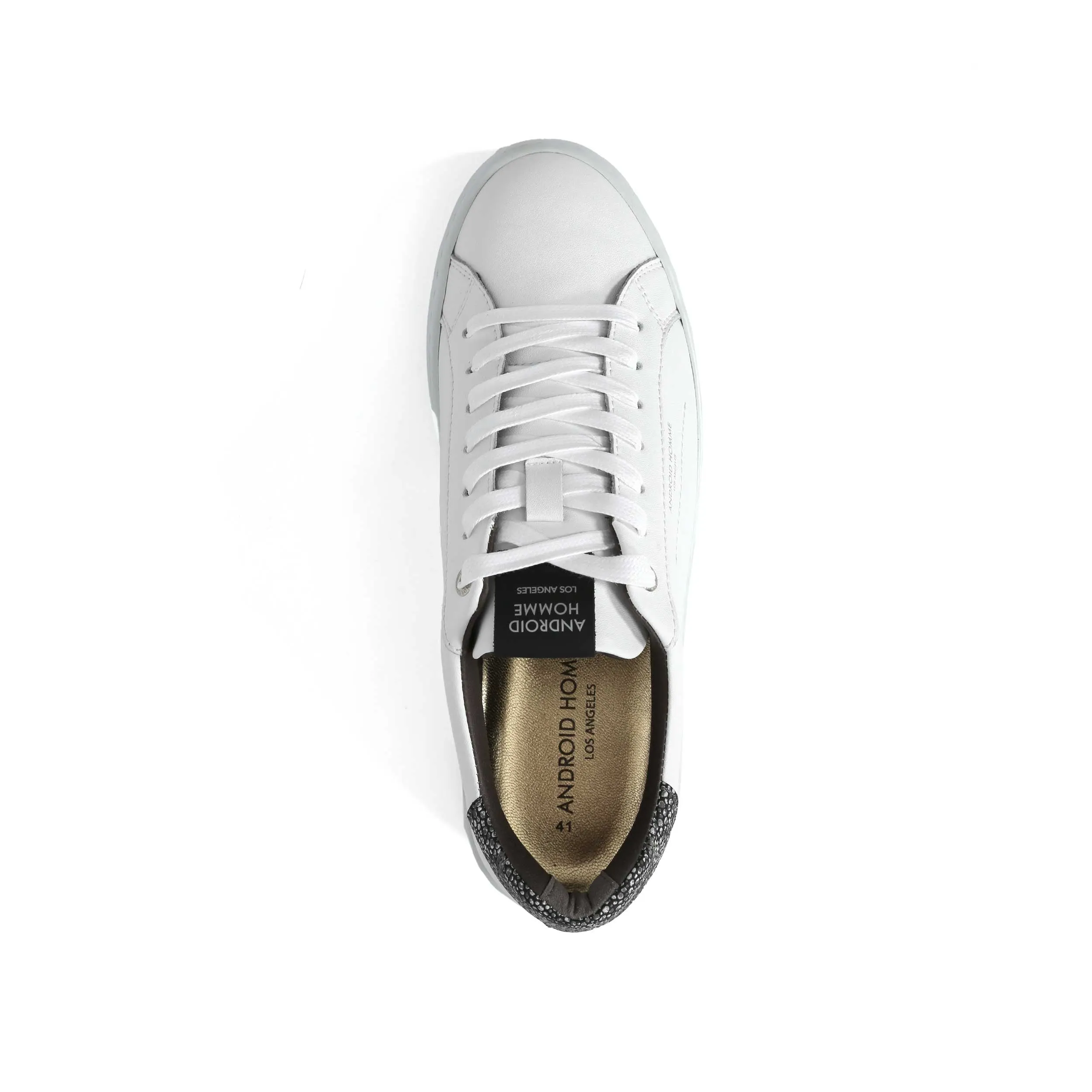 Android Homme Zuma Trainer in White Reflective Dot