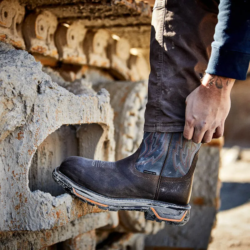 Ariat Men's Big Rig Composite Toe Western Work Boot -Coffee- 10033966