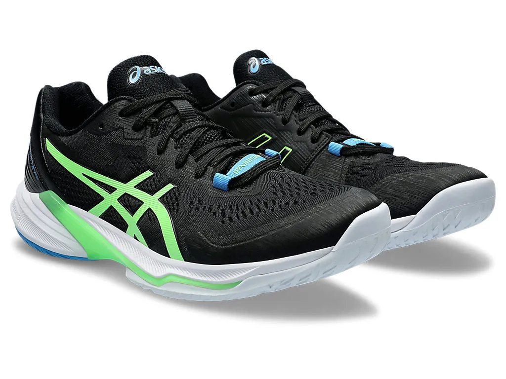 Asics Sky Elite FF 2 Men's Court Shoes, Black / Lime Burst