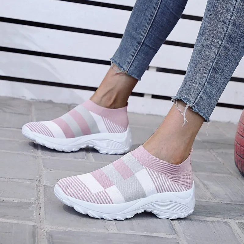 Back  To School Outfit  Amozae Women Mix Color Sneakers Ladies Breath Tennis Shoes 2024 Woman Comfort Vulcanzied Female Casual Flats Women Footwear Plus Size