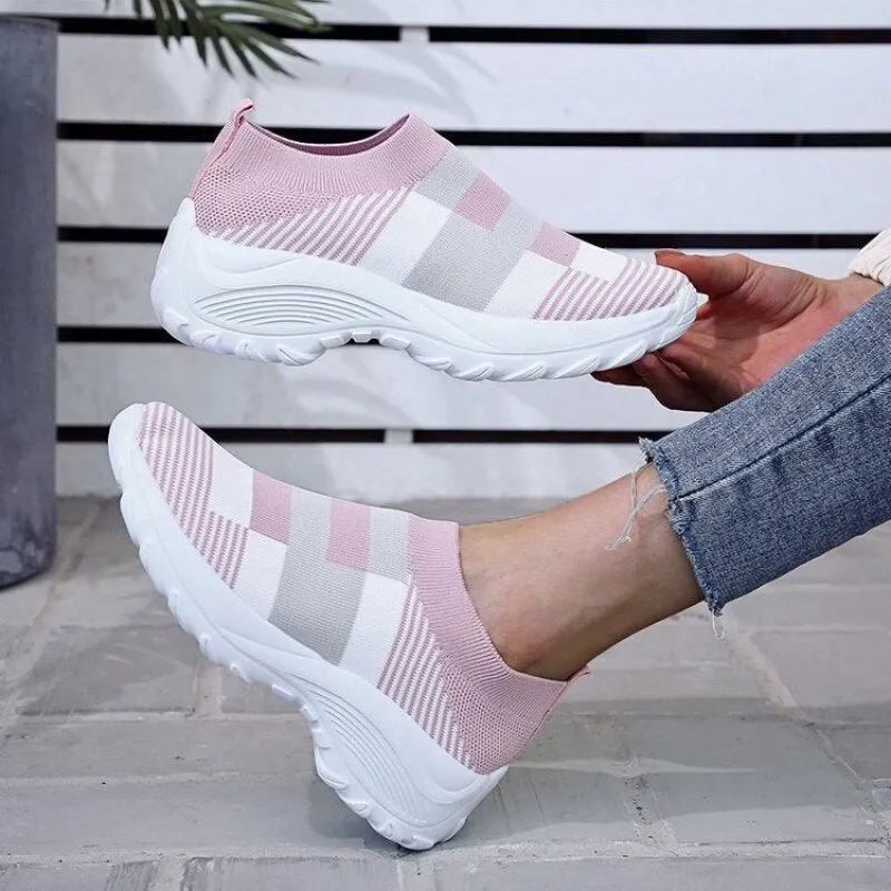 Back  To School Outfit  Amozae Women Mix Color Sneakers Ladies Breath Tennis Shoes 2024 Woman Comfort Vulcanzied Female Casual Flats Women Footwear Plus Size