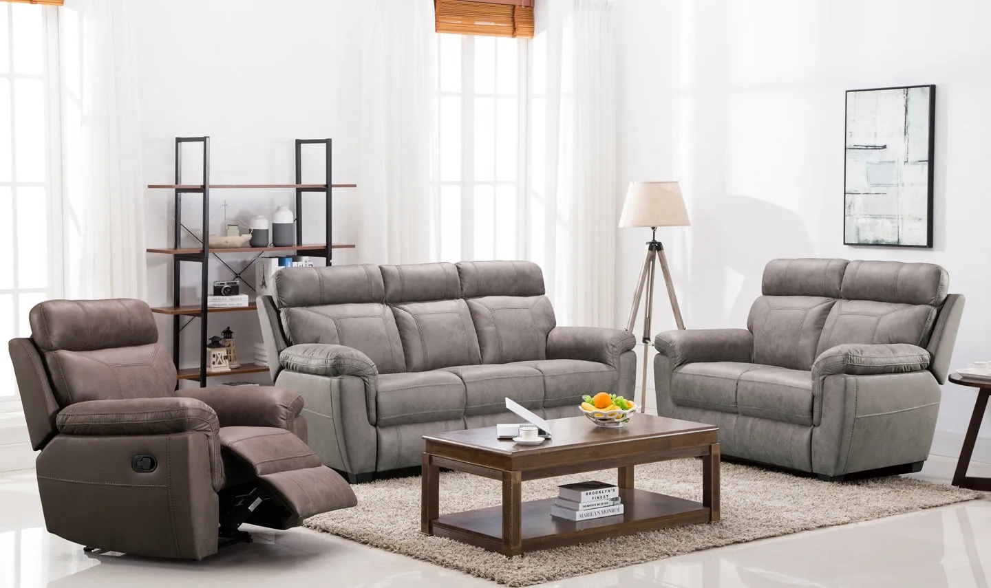 Baxter 3 Seater Sofa in Grey by Vida Living