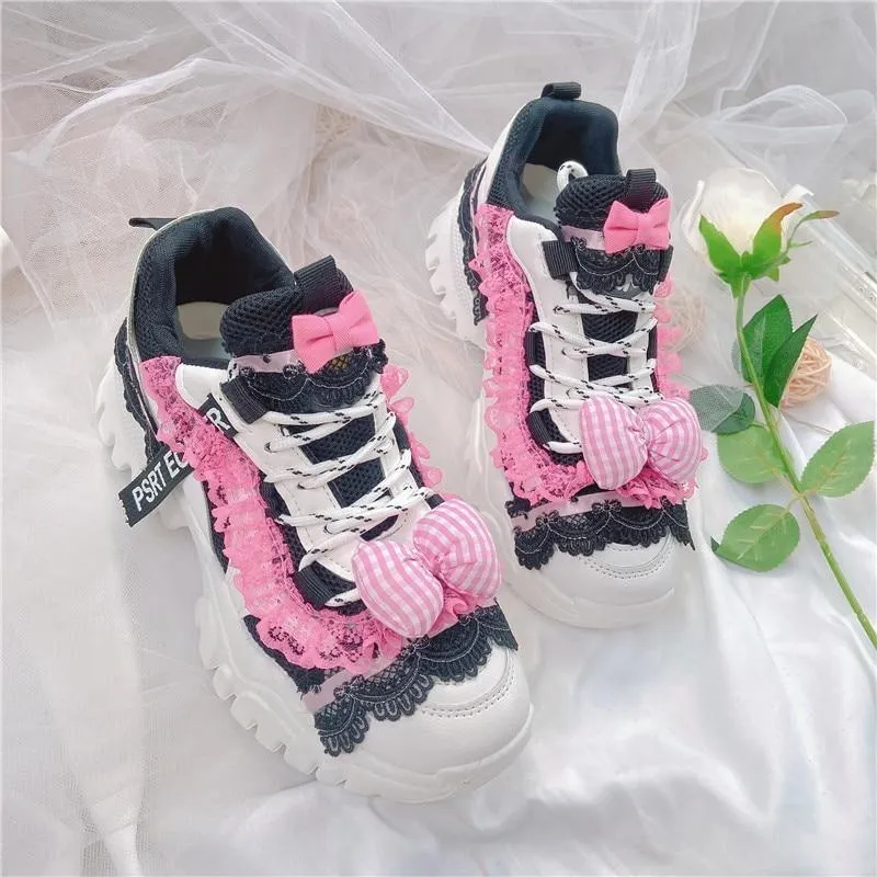 Black & Pink Baby Doll Sneakers