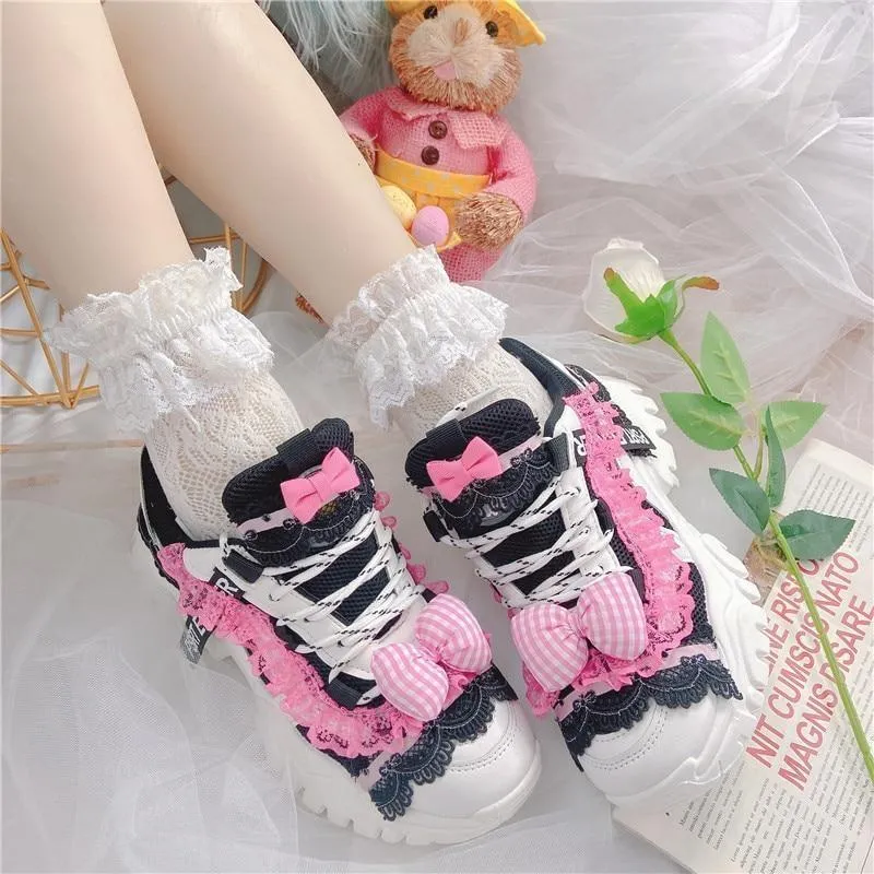 Black & Pink Baby Doll Sneakers