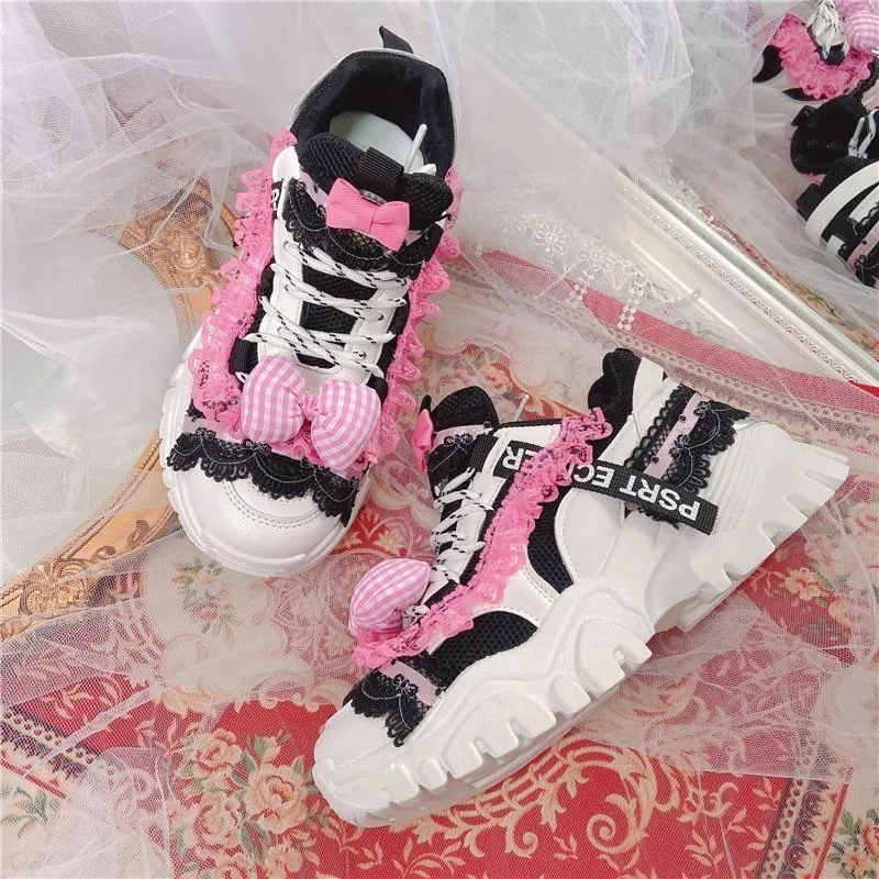 Black & Pink Baby Doll Sneakers