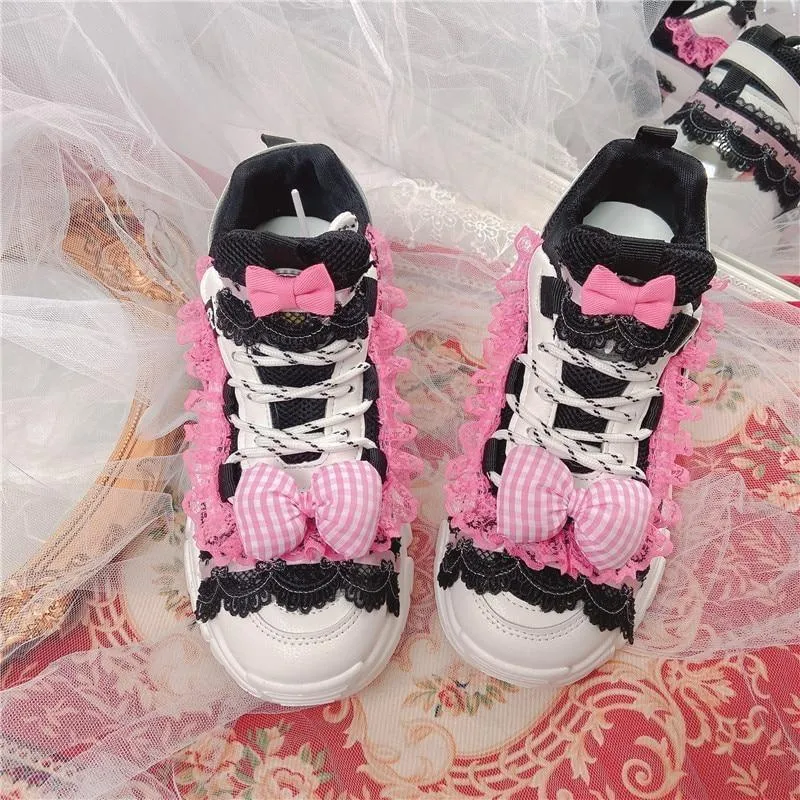 Black & Pink Baby Doll Sneakers