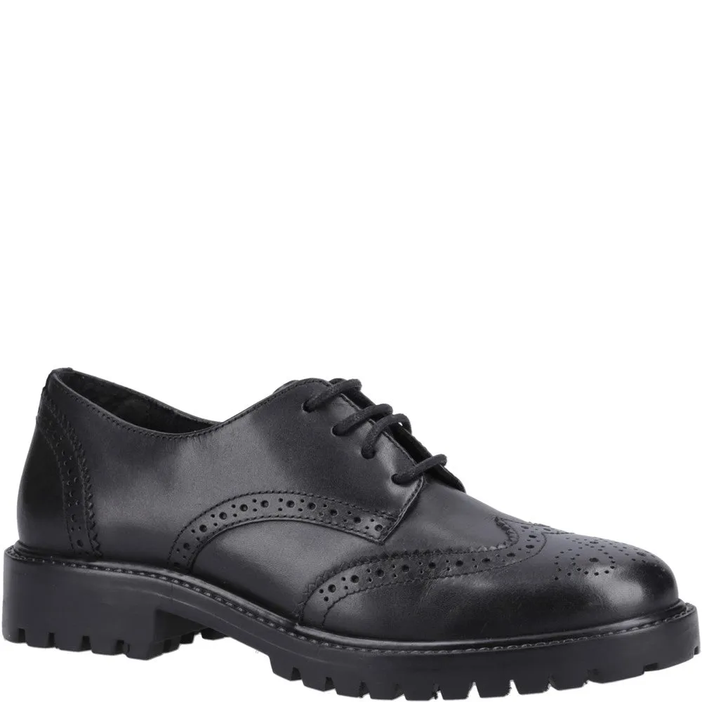 Black Lace Up Athena XL Senior School Shoes