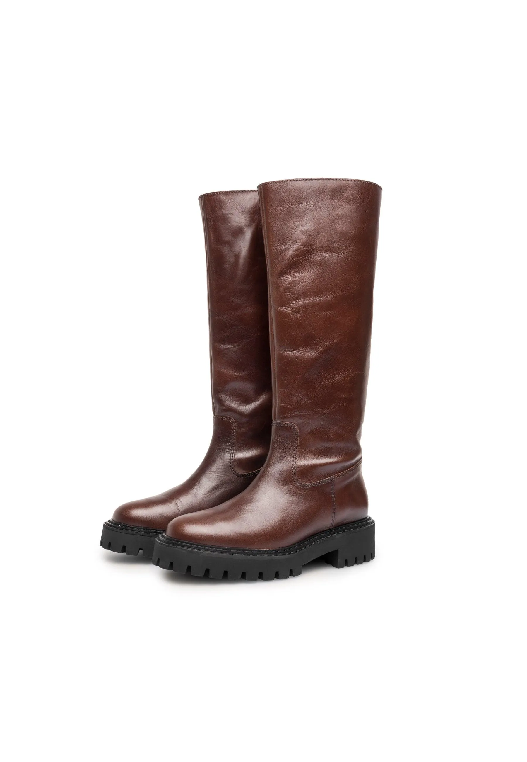 Blaine Dark Brown High Boots