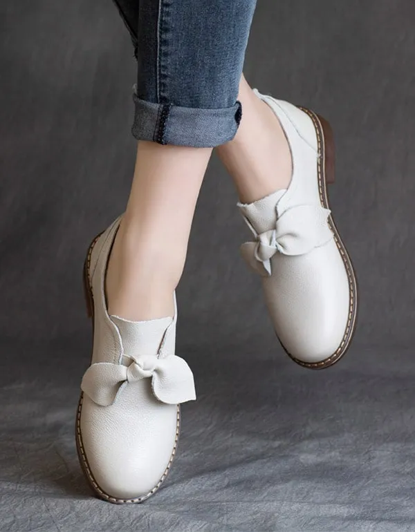 Bowknot Handmade Retro Flat shoes