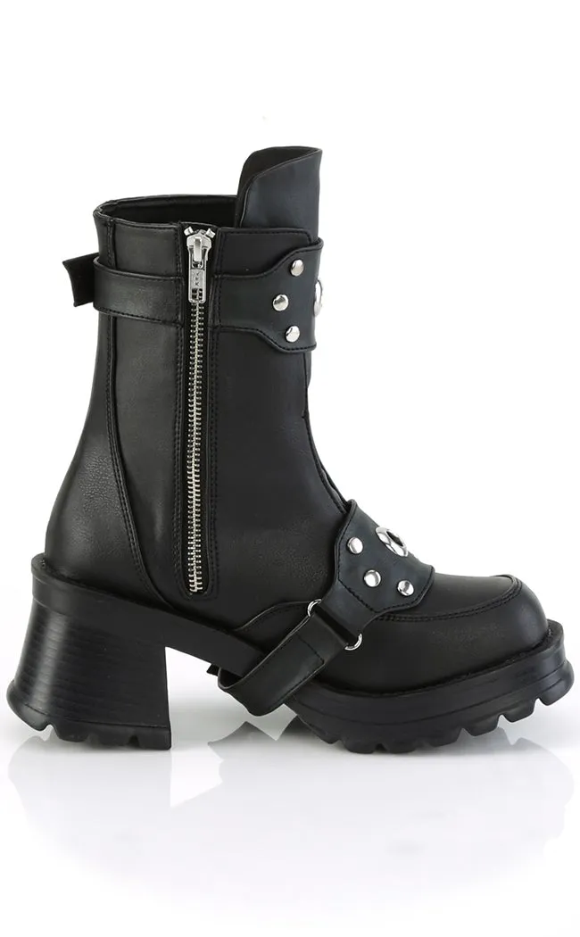 BRATTY-56 Black Matte Ankle Boots (AU Stock)