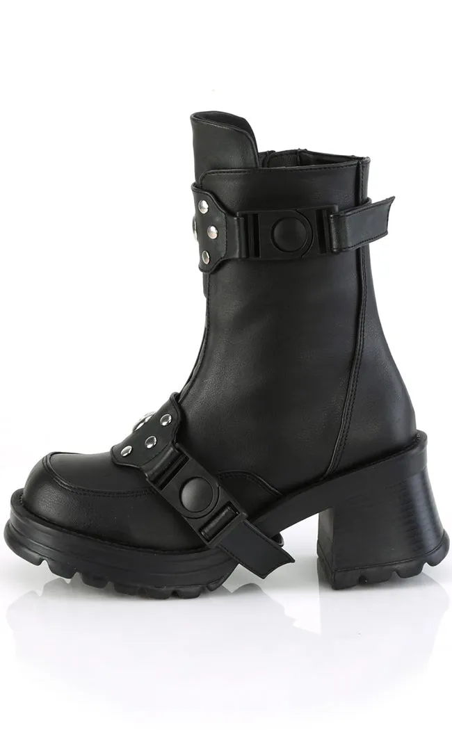 BRATTY-56 Black Matte Ankle Boots (AU Stock)