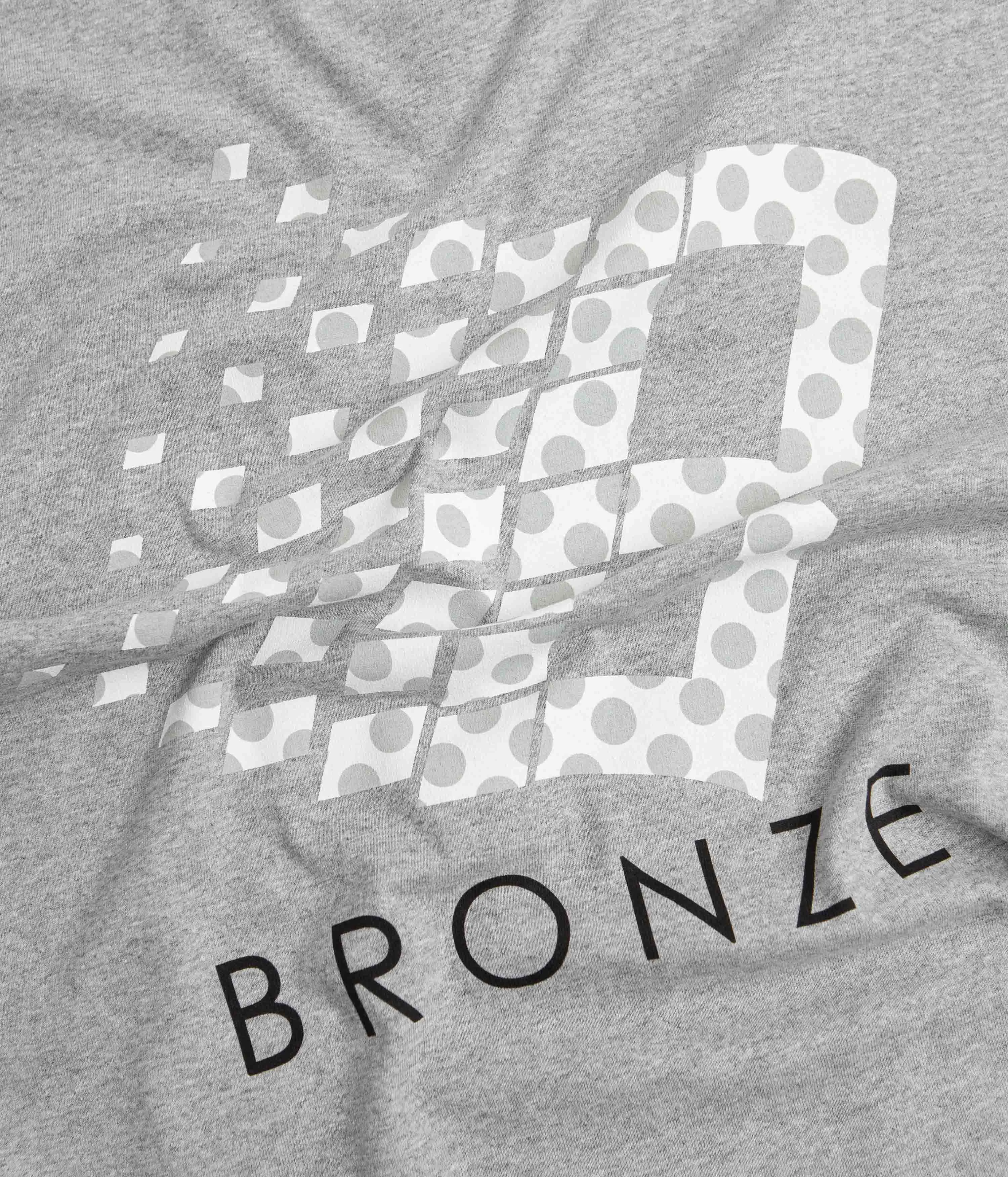 Bronze 56K Polka Dot Logo T-Shirt - Heather Grey