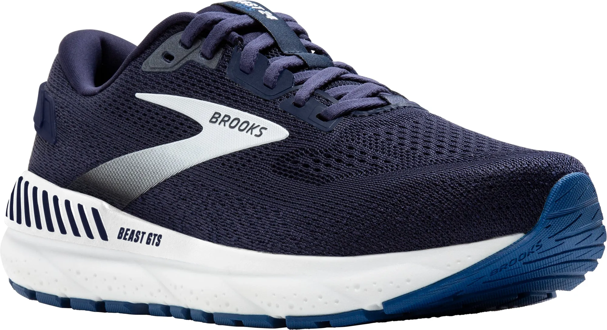 Brooks Beast GTS 24 WIDE FIT Mens Running Shoes - Navy