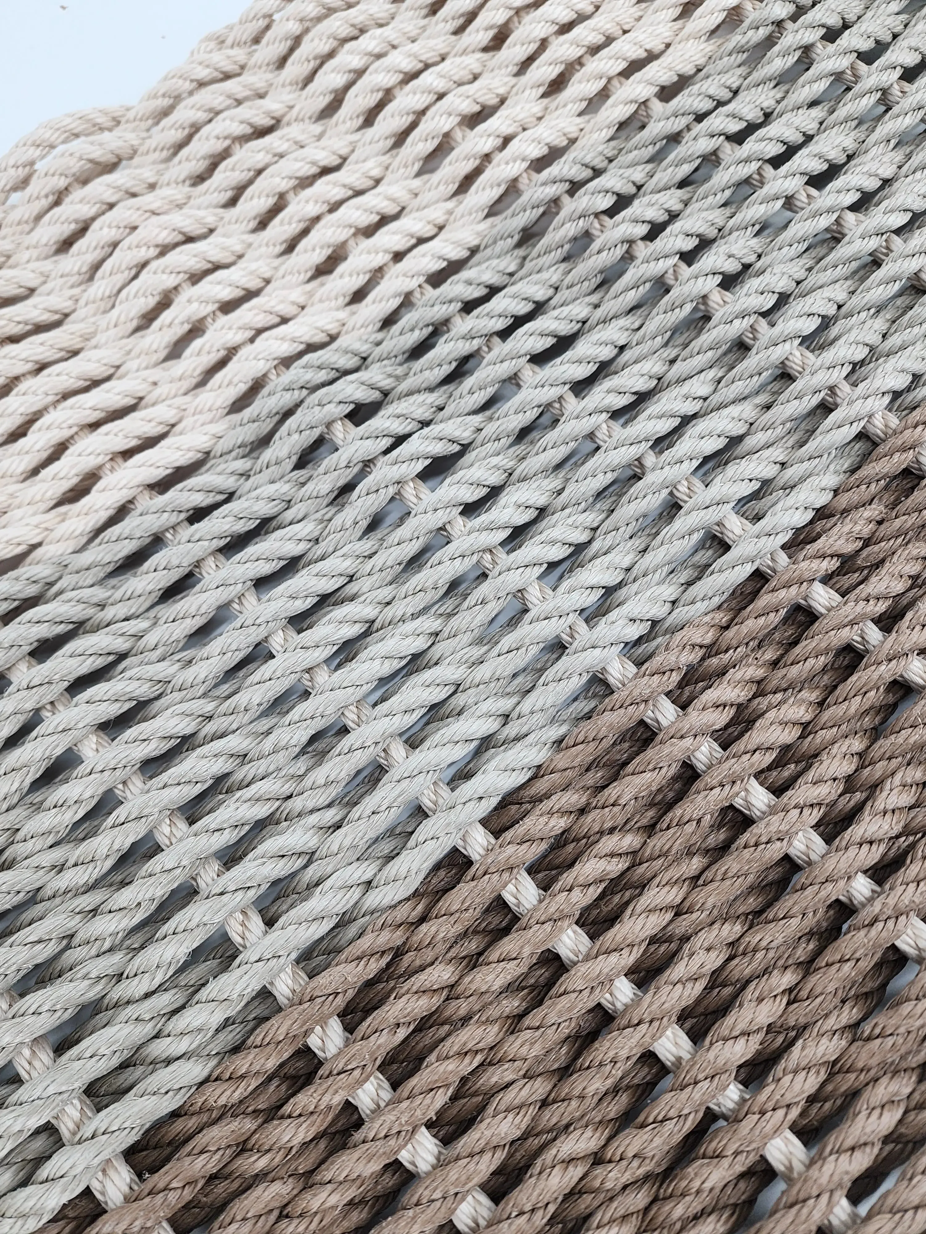 Brown, Tan & Light Tan Ombre Rope Mat