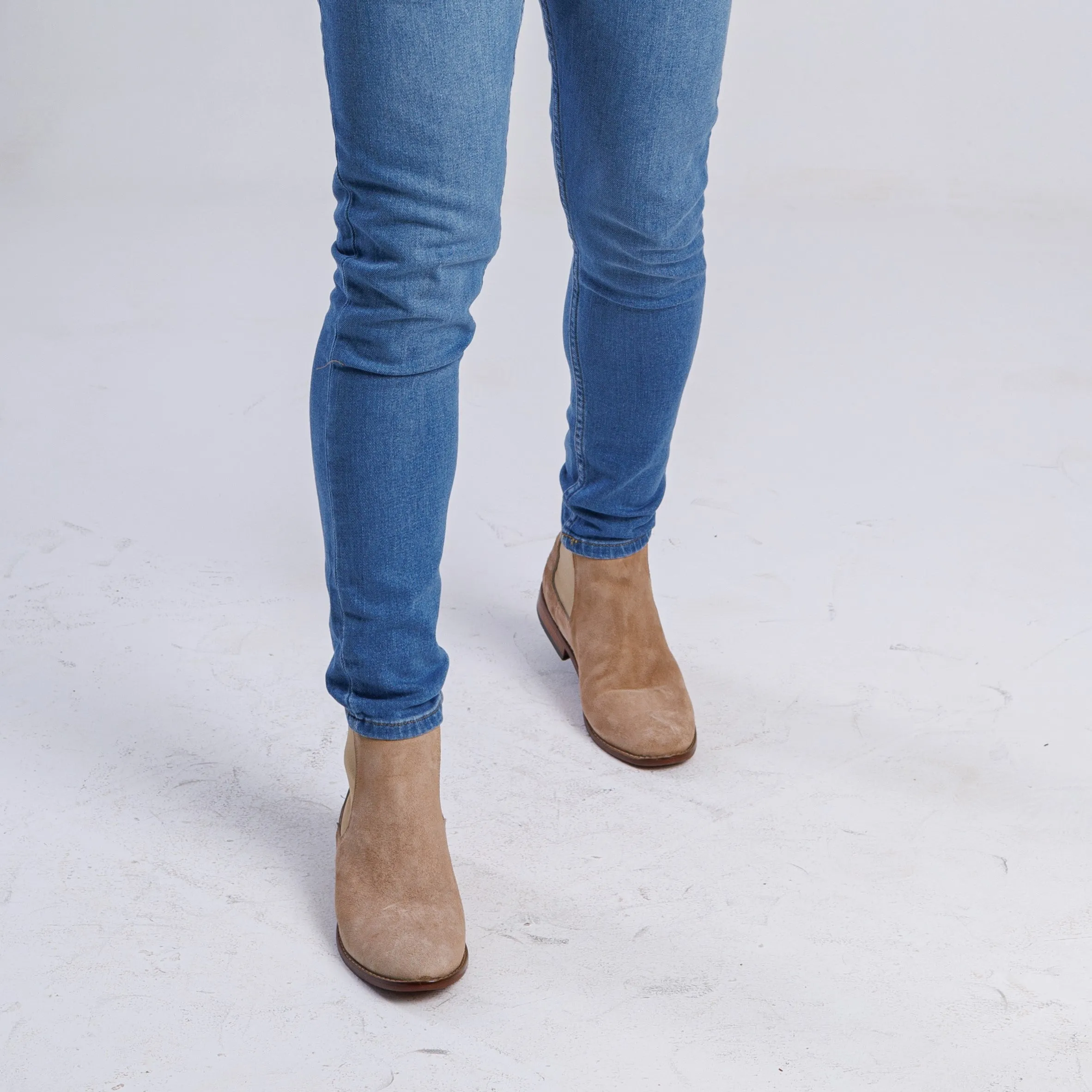 Calf Suede Chelsea Boots