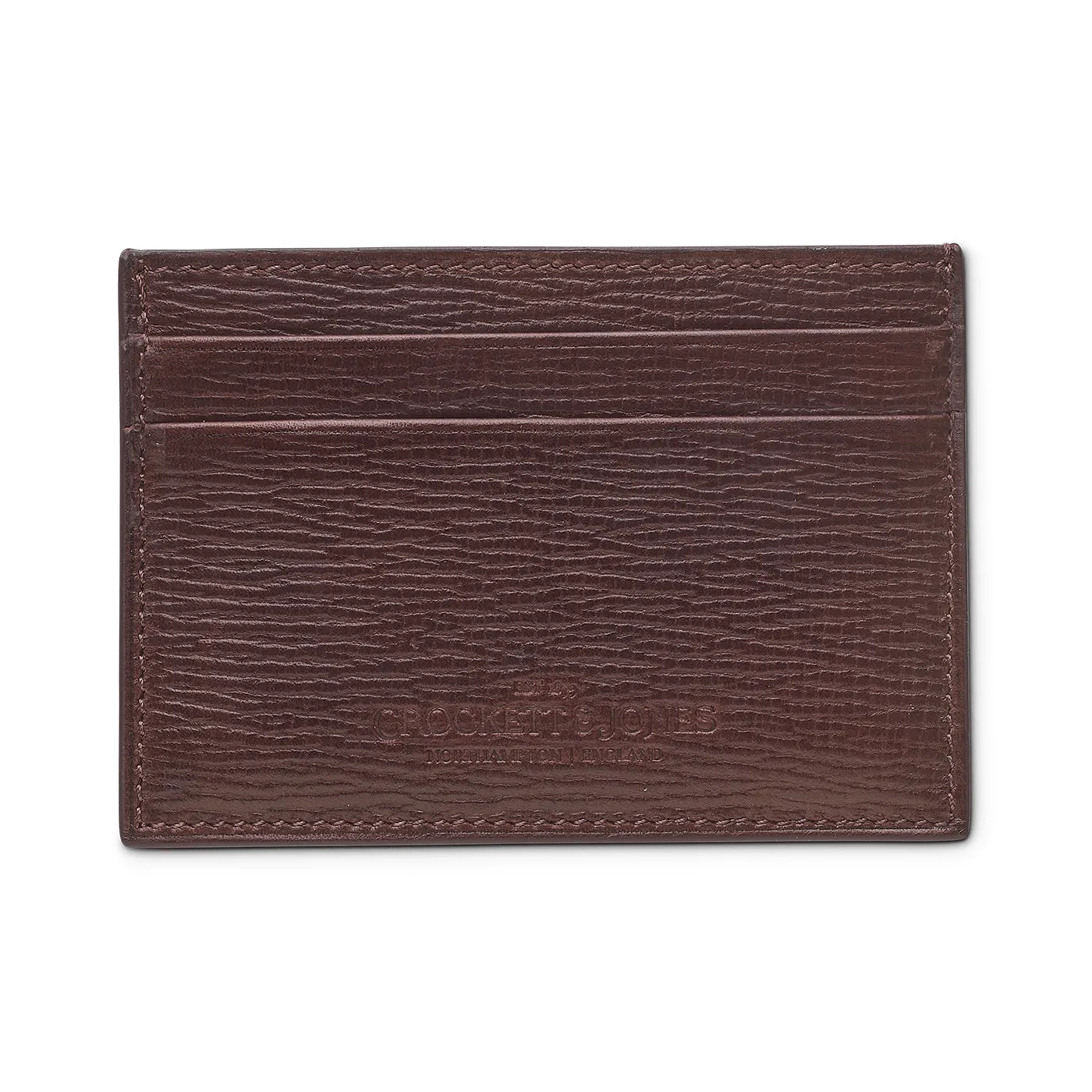 Card Holder Dark Brown Willow Grain