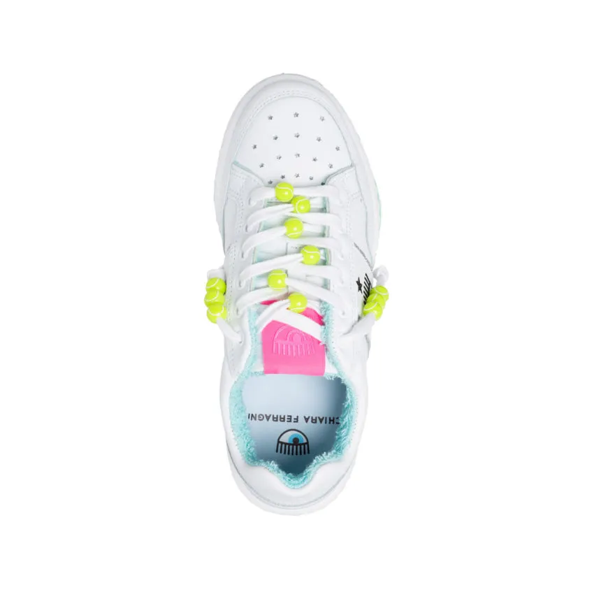 CHIARA FERRAGNI SNEAKERS CF3112 TENNIS BIANCO