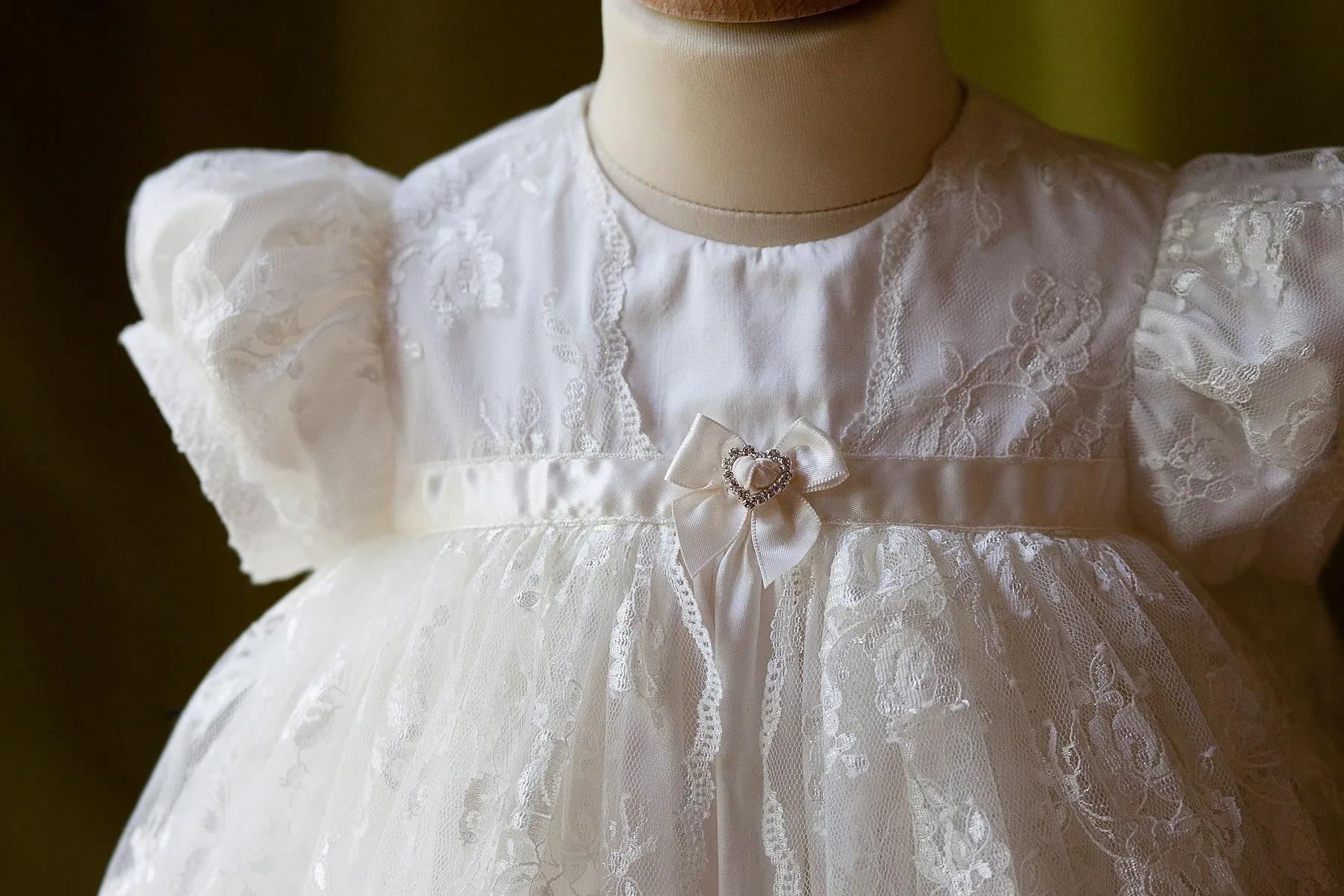 Christening Gown 'Amelie' Silk and Lace