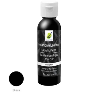 Color Factory:  Fashion & Leather Acrylic Paint Ld01-Ld10 Black, 2Oz