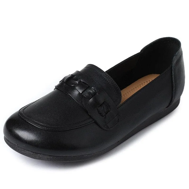 Comfortable Soft Flat Leather Women's Casual Shoes TM106